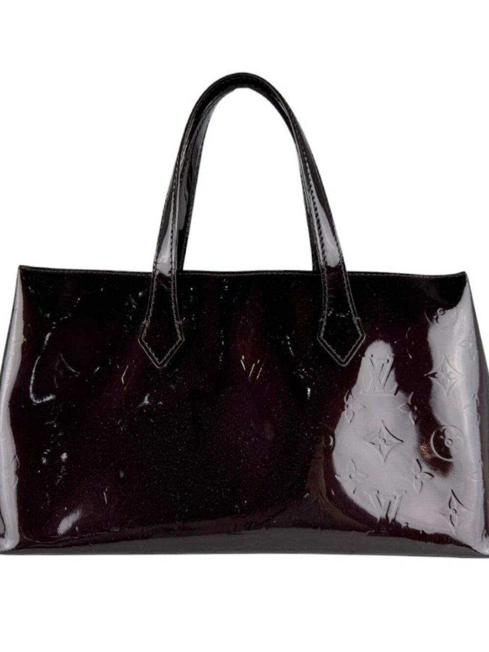 LOUIS VUITTON Monogram Vernis Wilshire PM Handbag Amarante
